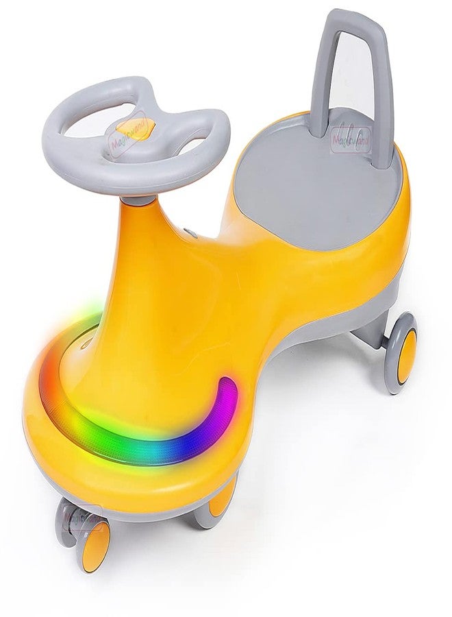 Magicwand ABS Plastic【Fully Assembled】 Kids Ride-On with 360 Degree Rotating Wheels【Made in India】 (Orange Grey) - Image 1